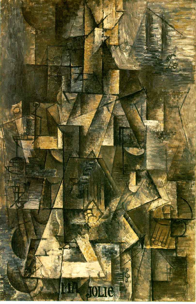 Picasso My beautiful. Woman with guitar 1912